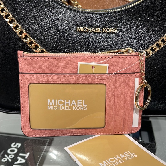 MICHAEL KORS SMALL TOP ZIP COINPOUCH WITH ID CARD CASE WALLET 
PRIMROSE 
NWT - Picture 16 of 16